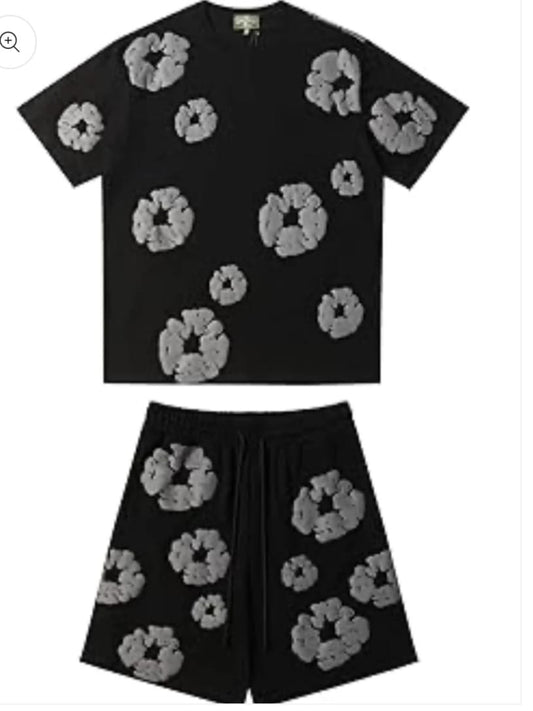 Denim Tears Short Set Black