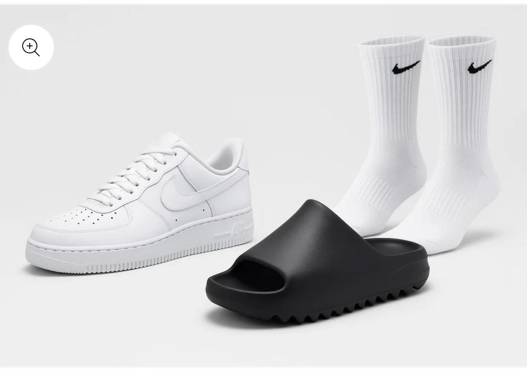 Nike Air Force+Yeezy Sildes+Nike shocks