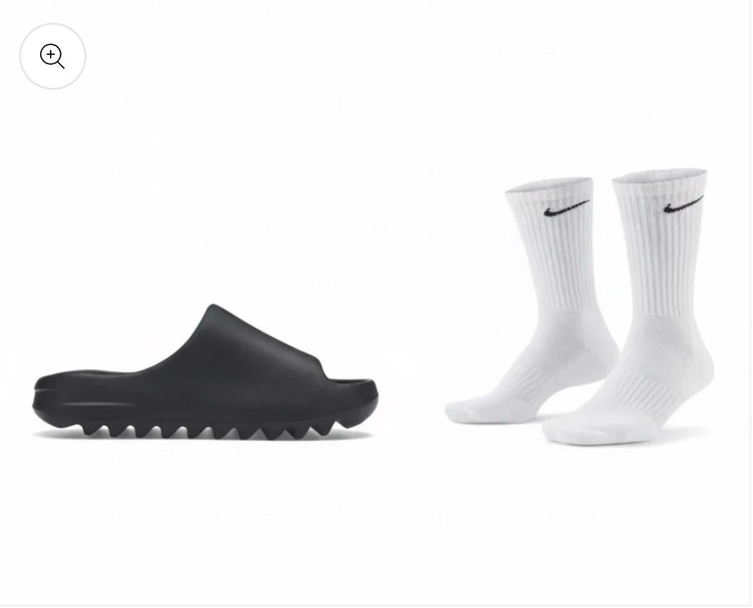 Yeezy Slides+ Nike  Socks