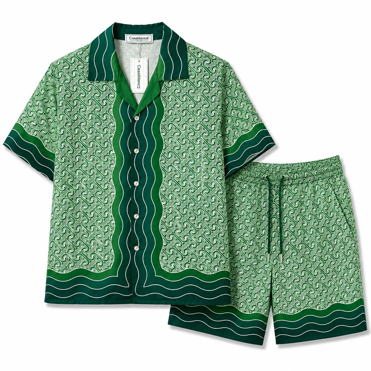Column Monogram silk set
