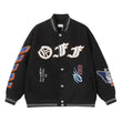 Chenille-Long Bomber Jacket