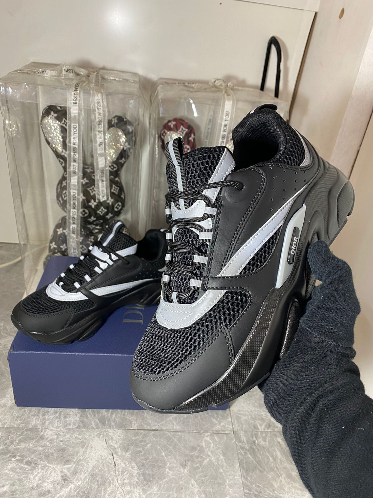 Dior B22 Black Reflective